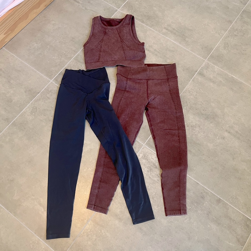 Aerie set. Size : both tights small, top medium